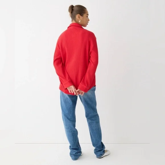 J. Crew Waffle-knit shirt-jacket size XS - Picture 7 of 10